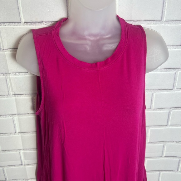 TIME & TRU Vibrant Pink Sleeveless casual Dress/size L - Picture 5 of 9